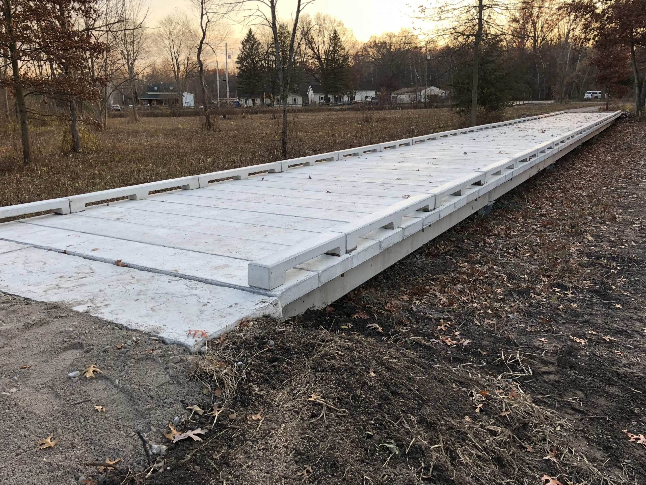 concrete walking trails